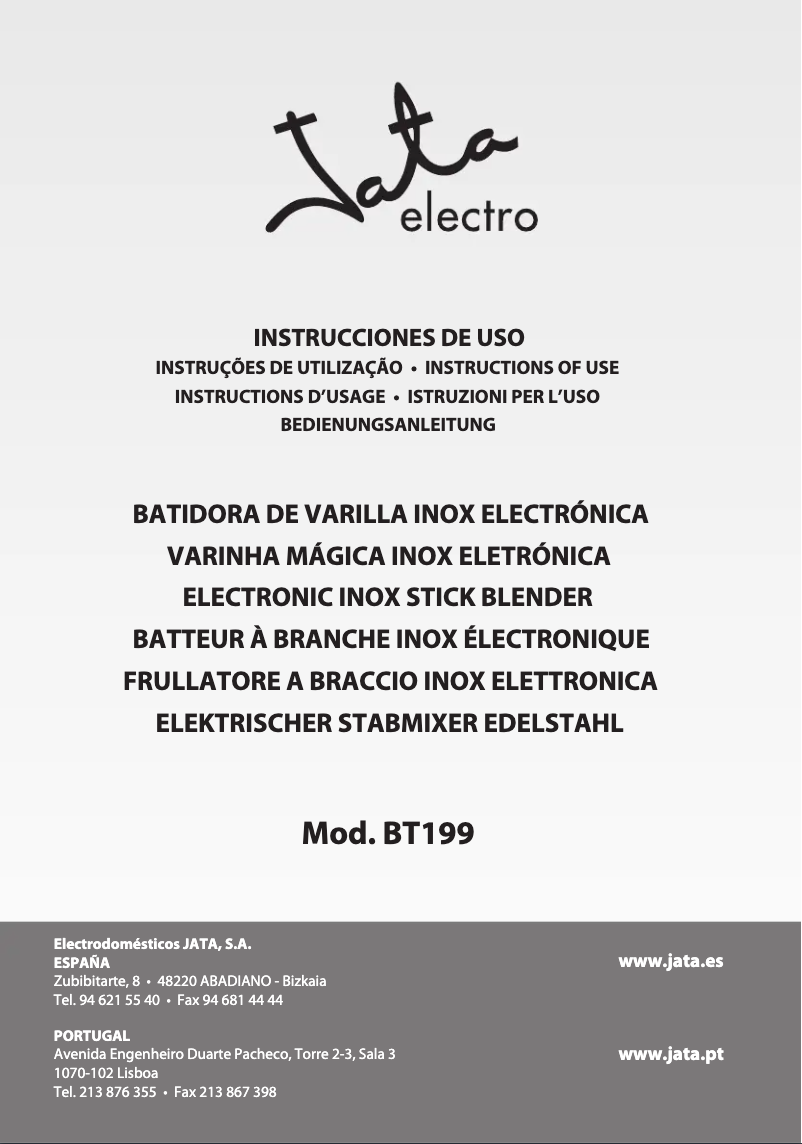 Página 1 del manual Manual de usuario Jata BT199