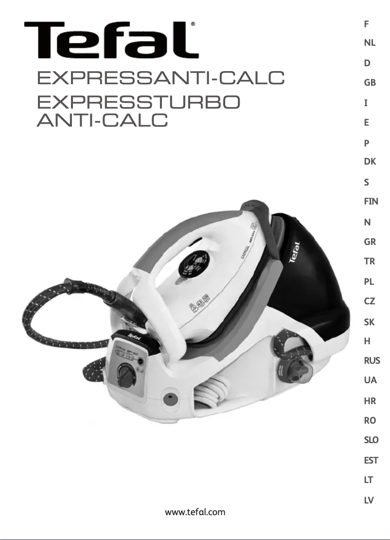 Image de la première page du manuel de l'appareil Express Turbo Anti-Calc Powerzone GV7460