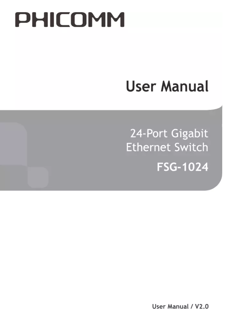 Image de la première page du manuel de l'appareil FSG-1024