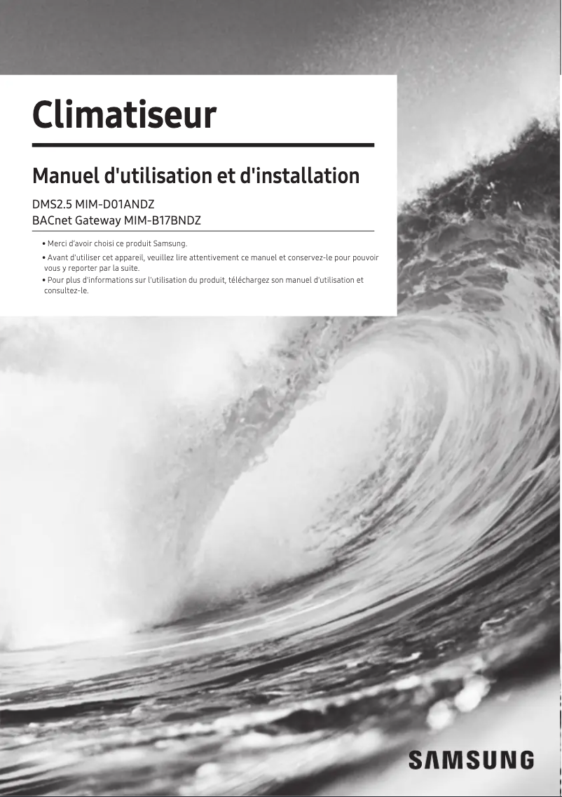 Page 1 de la notice Manuel utilisateur Samsung MIM-D01AN