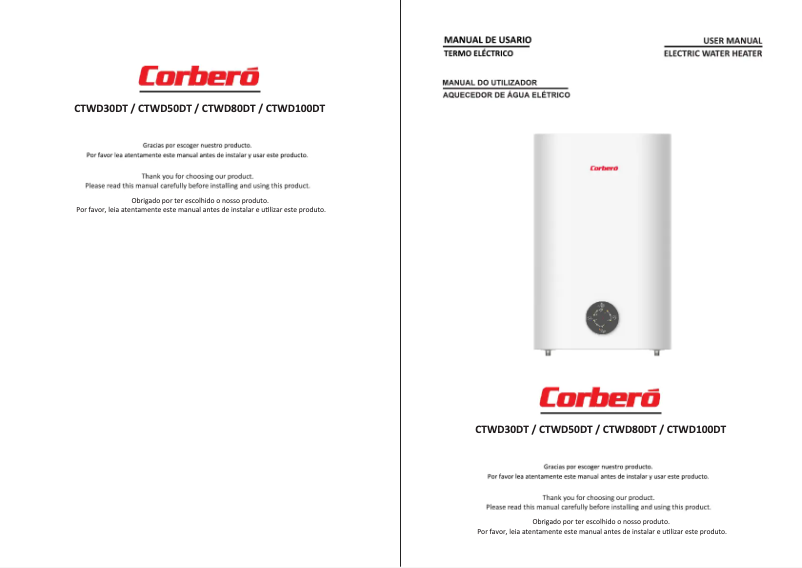 Page n°1 - Manuel utilisateur Corbero CTWD100DT