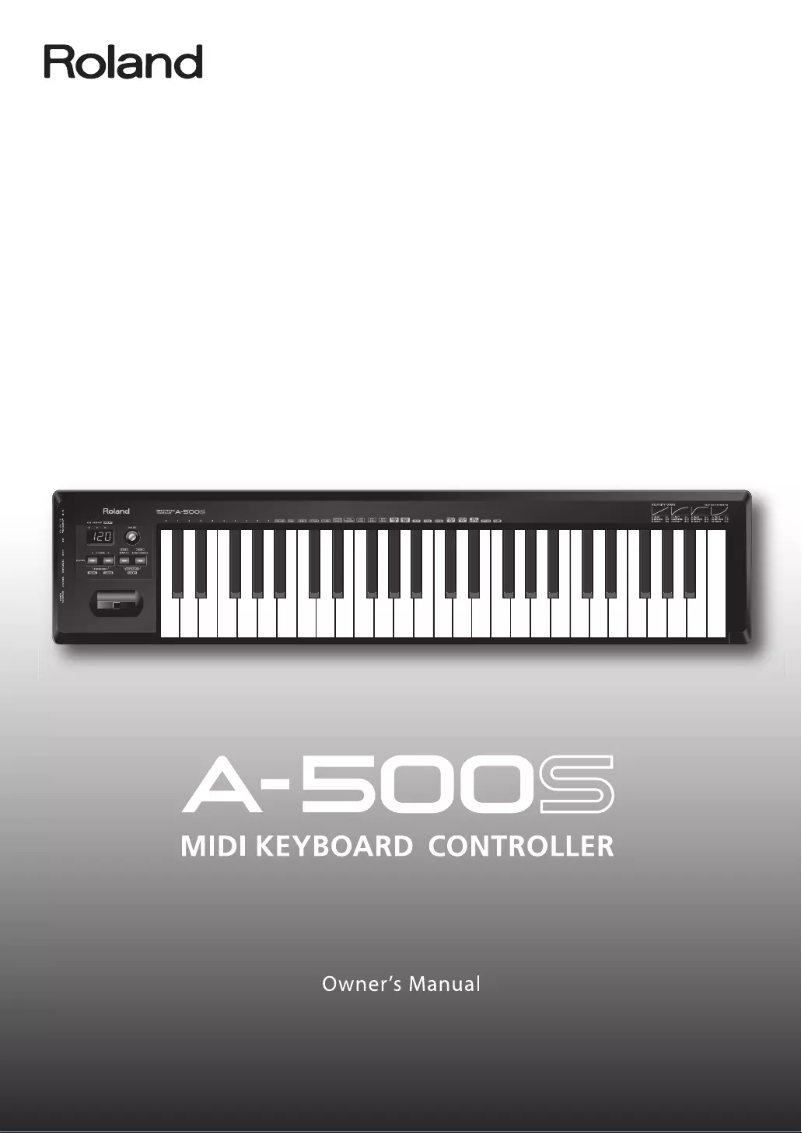 Page 1 de la notice Manuel utilisateur Roland A-500S