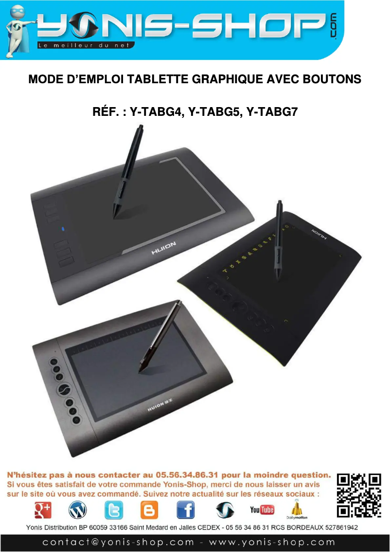 Image de la première page du manuel de l'appareil Y-TABG4