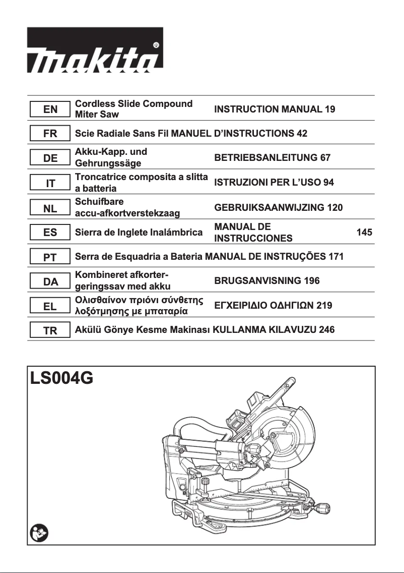 Page 1 de la notice Manuel utilisateur Makita LS004G