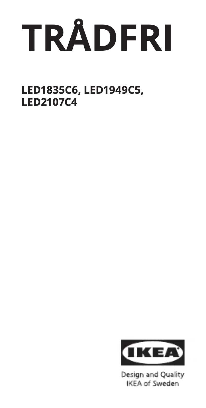 Image de la première page du manuel de l'appareil TRÅDFRI 205.455.14