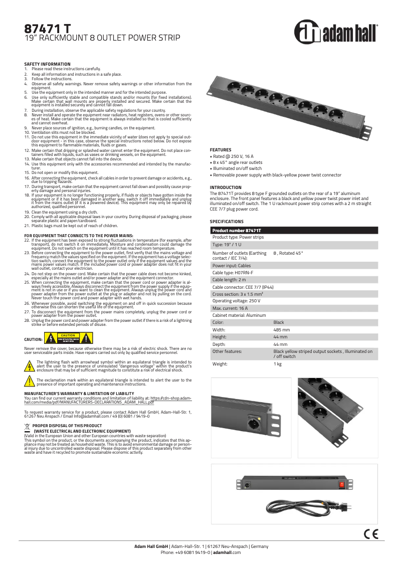 Image de la première page du manuel de l'appareil 87471 T