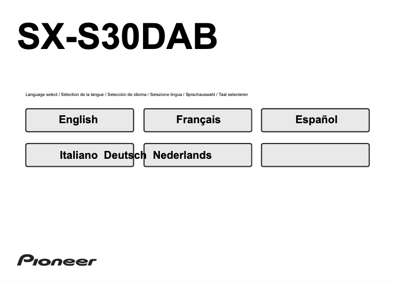 Image de la première page du manuel de l'appareil SX-S30DAB
