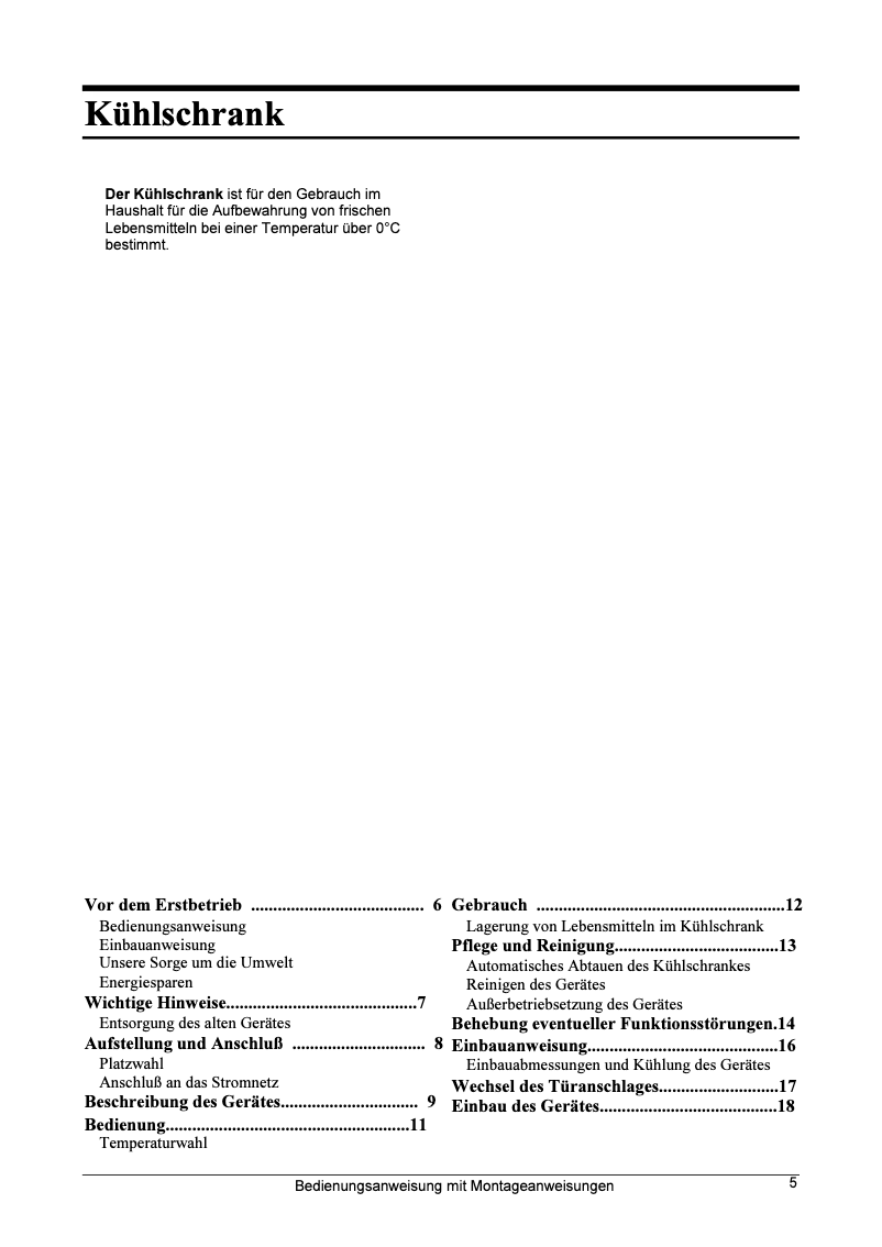 Page n°1 - Manuel utilisateur Küppersbusch IK 160-0