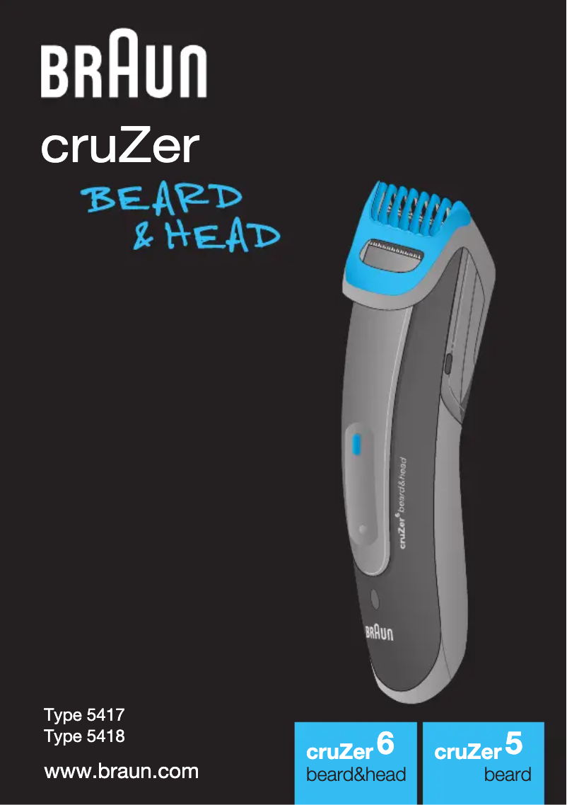 Page n°1 - Manuel utilisateur Braun cruZer6 beard&head