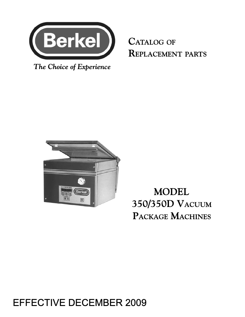 Page n°1 - Catalogue Berkel 350D