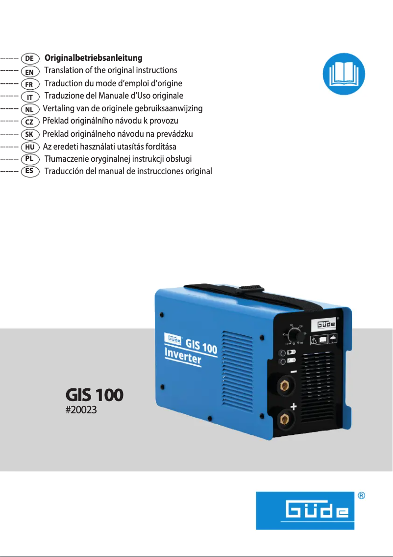 Page 1 de la notice Manuel utilisateur Güde GIS 100