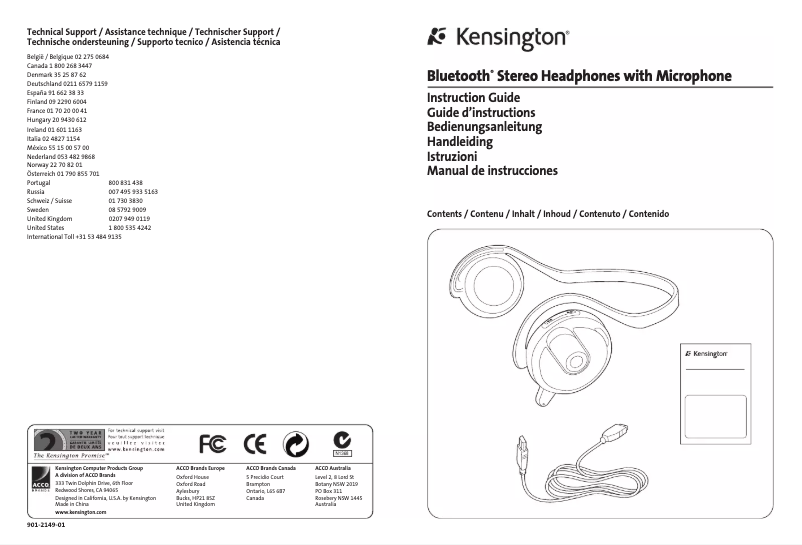 Page 1 de la notice Manuel utilisateur Kensington K33436US