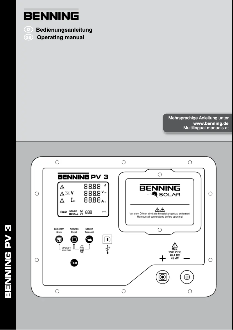 Image de la première page du manuel de l'appareil V 3