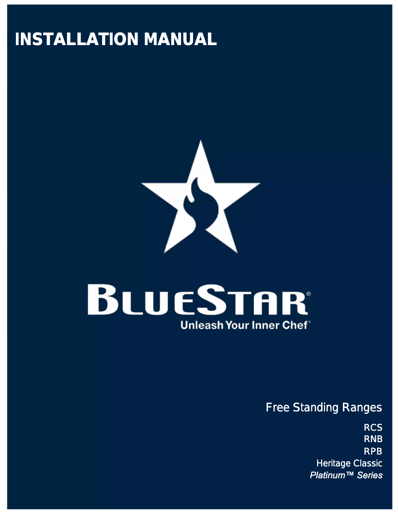 Page 1 de la notice Guide d'installation BlueStar RNB6010BV2L