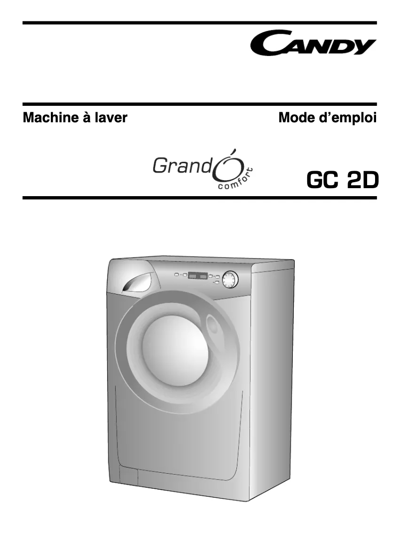 Page n°1 - Manuel utilisateur Candy GrandO Comfort GC 1482 D3