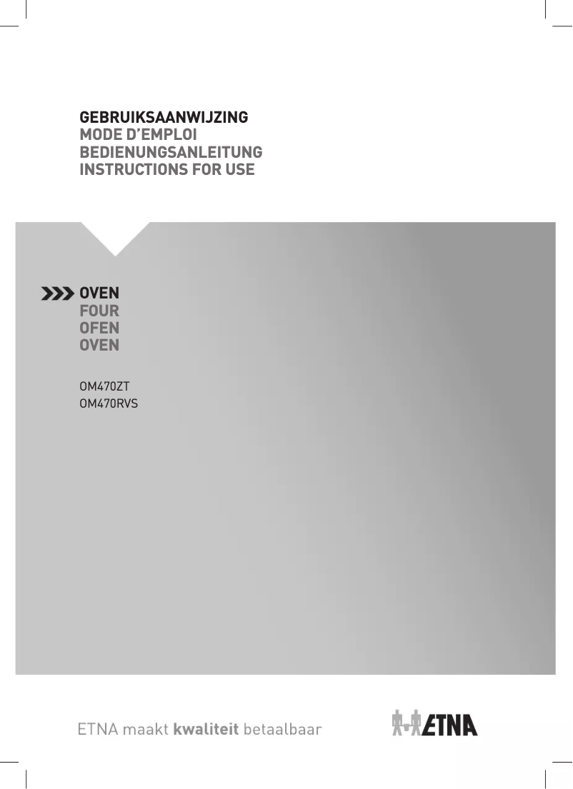 Page n°1 - Manuel utilisateur Etna OM470RVS