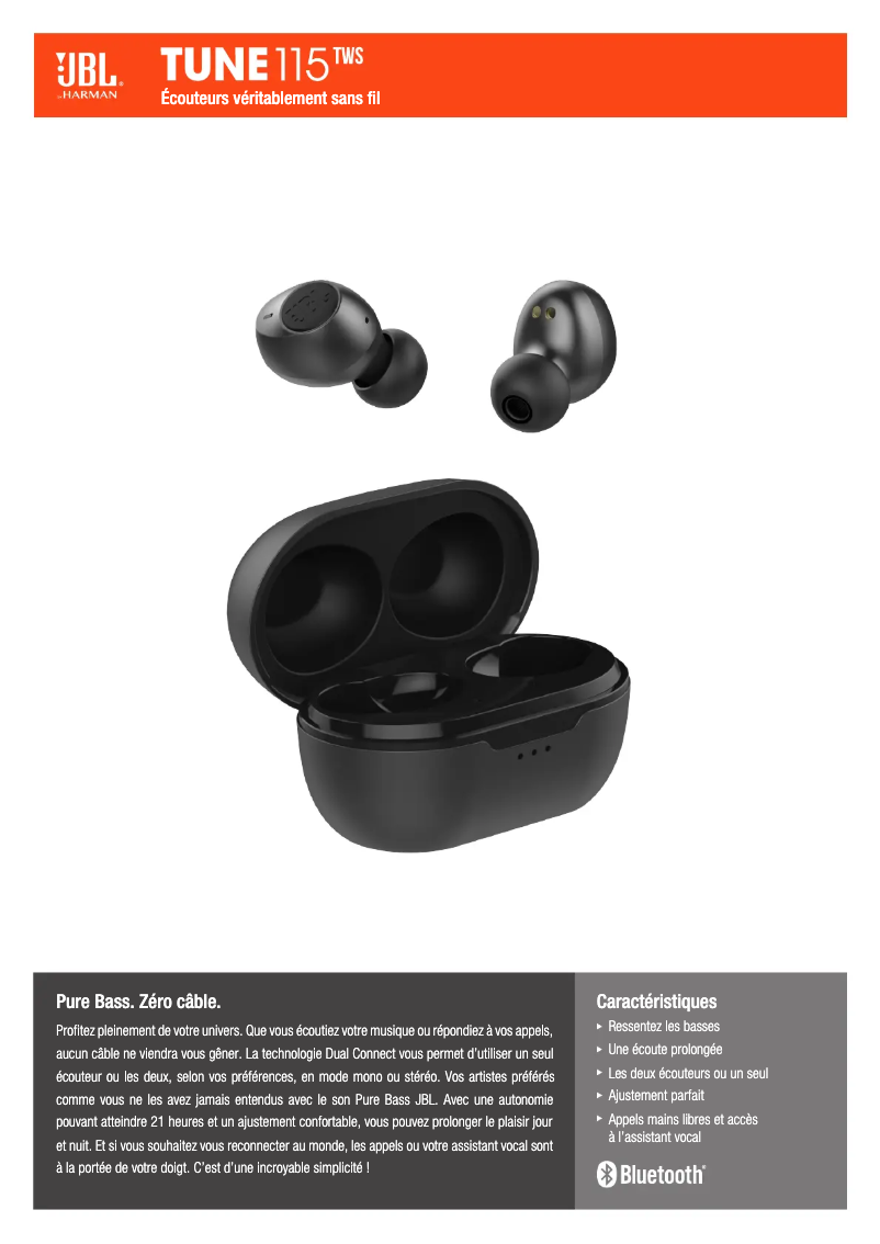 Image de la première page du manuel de l'appareil TUNE 115TWS