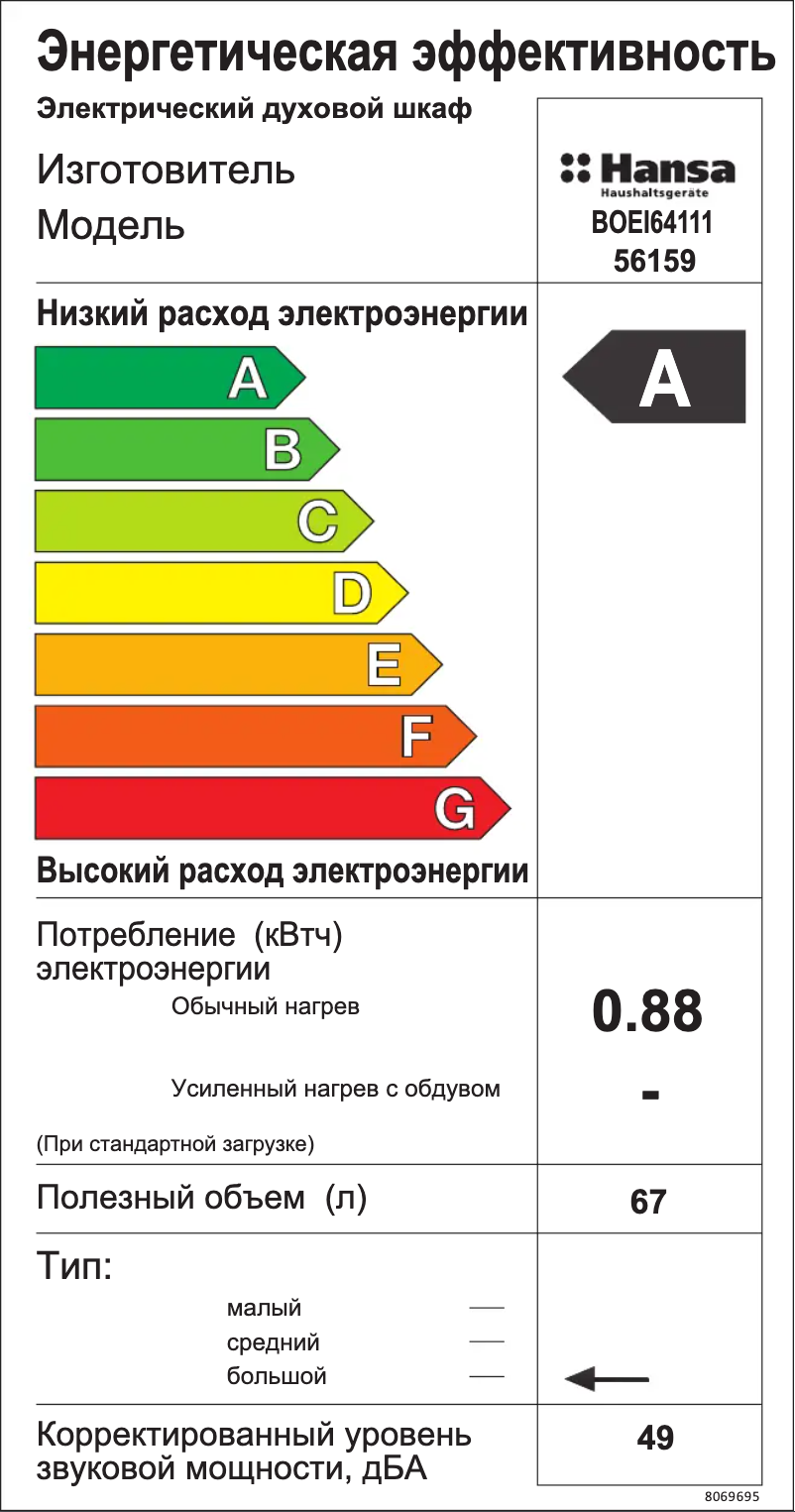 Page 1 de la notice Manuel utilisateur Hansa BOEI64111