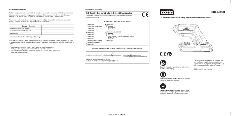 Image de la première page du manuel de l'appareil SDL-5000U