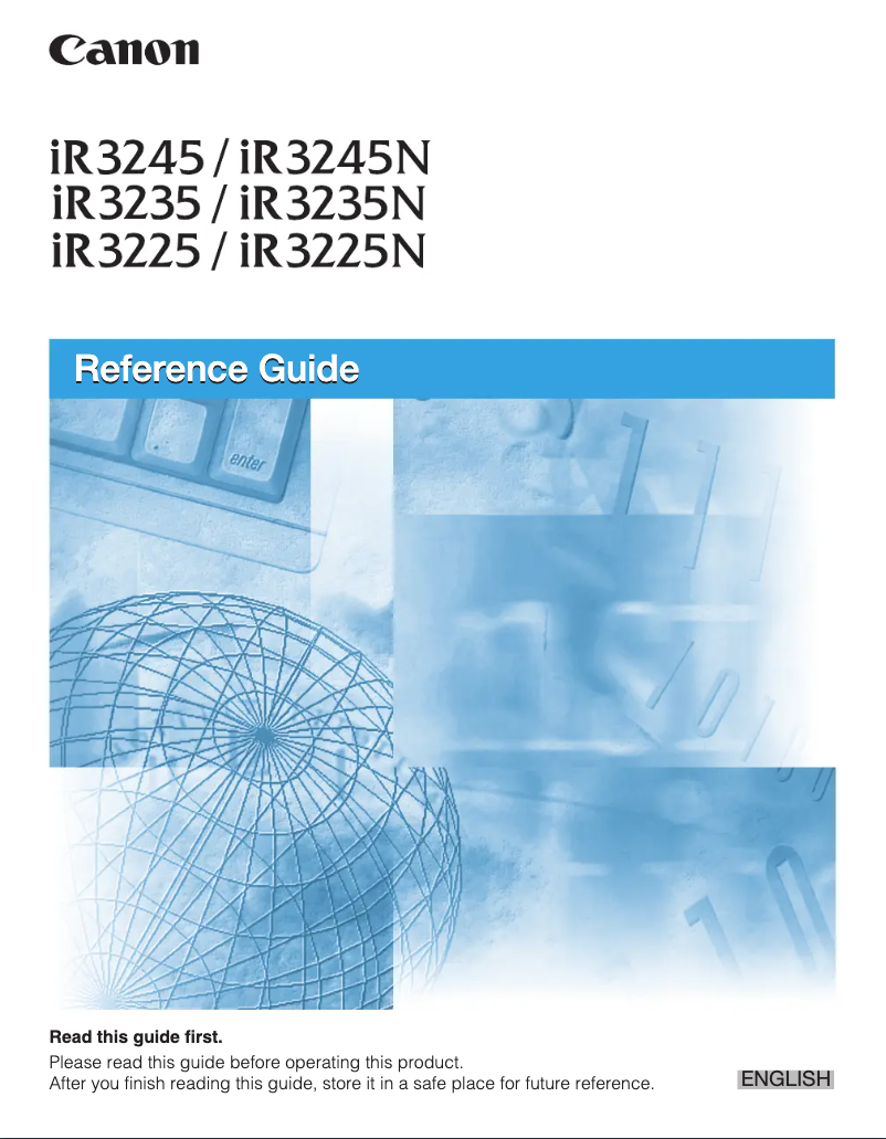 Image de la première page du manuel de l'appareil iR3245N