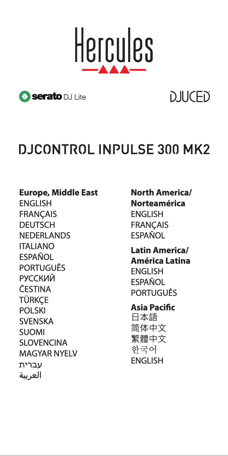 Page n°1 - Manuel utilisateur Hercules DJControl Inpulse 300 MK2