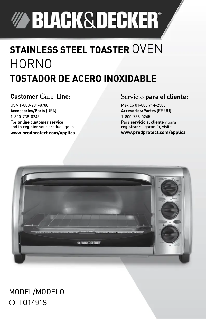 Page 1 de la notice Manuel utilisateur Black & Decker TO1491S