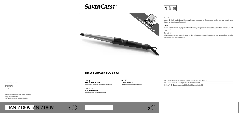 Page 1 de la notice Manuel utilisateur SilverCrest SCC 35 A1