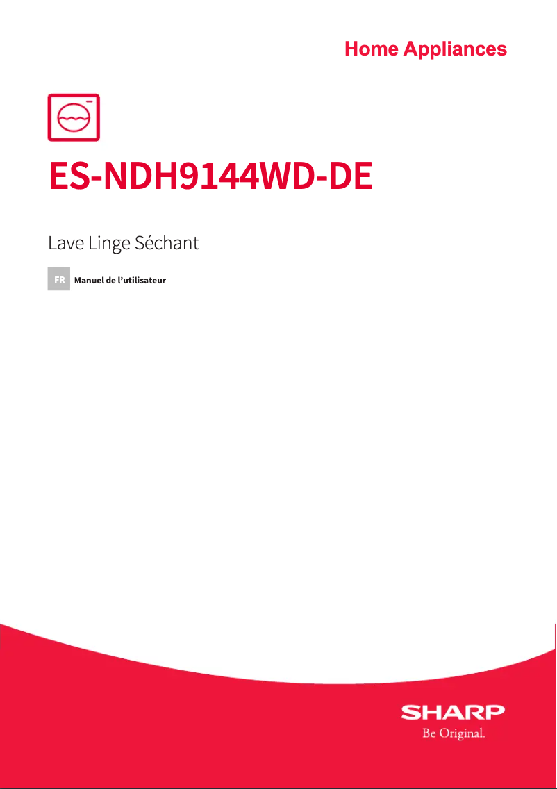 Page 1 de la notice Manuel utilisateur Sharp ES-NDH9144WD-DE