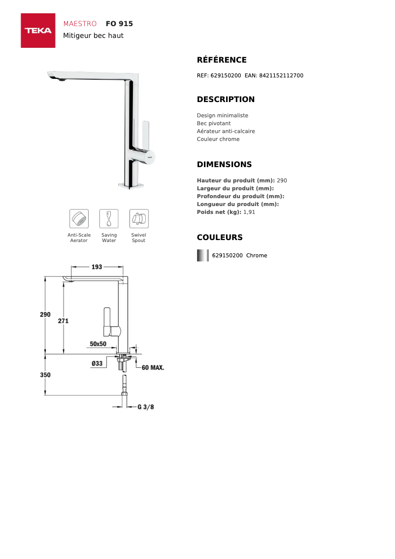 Image de la première page du manuel de l'appareil FO 915
