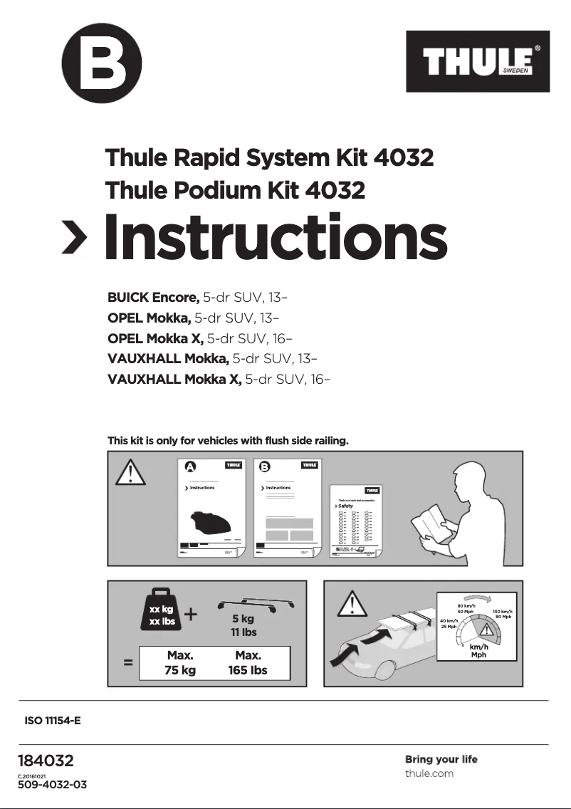 Page n°1 - Manuel utilisateur Thule Rapid System Kit 4032