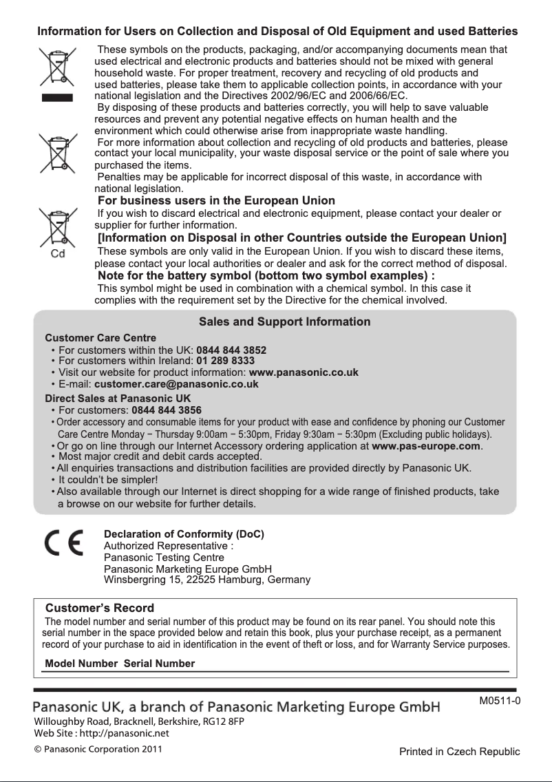 Page 1 de la notice Manuel utilisateur Panasonic TX-P50UT30B