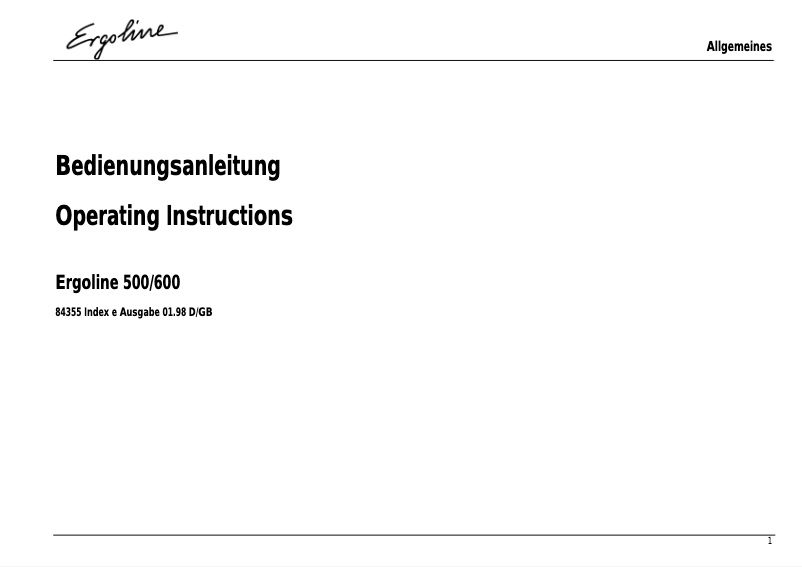 Page 1 de la notice Manuel utilisateur WMF 500