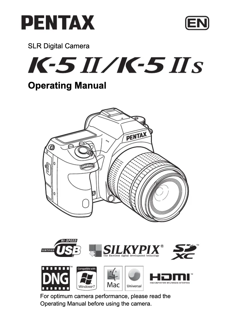 Page n°1 - Manuel utilisateur Pentax K-5 II