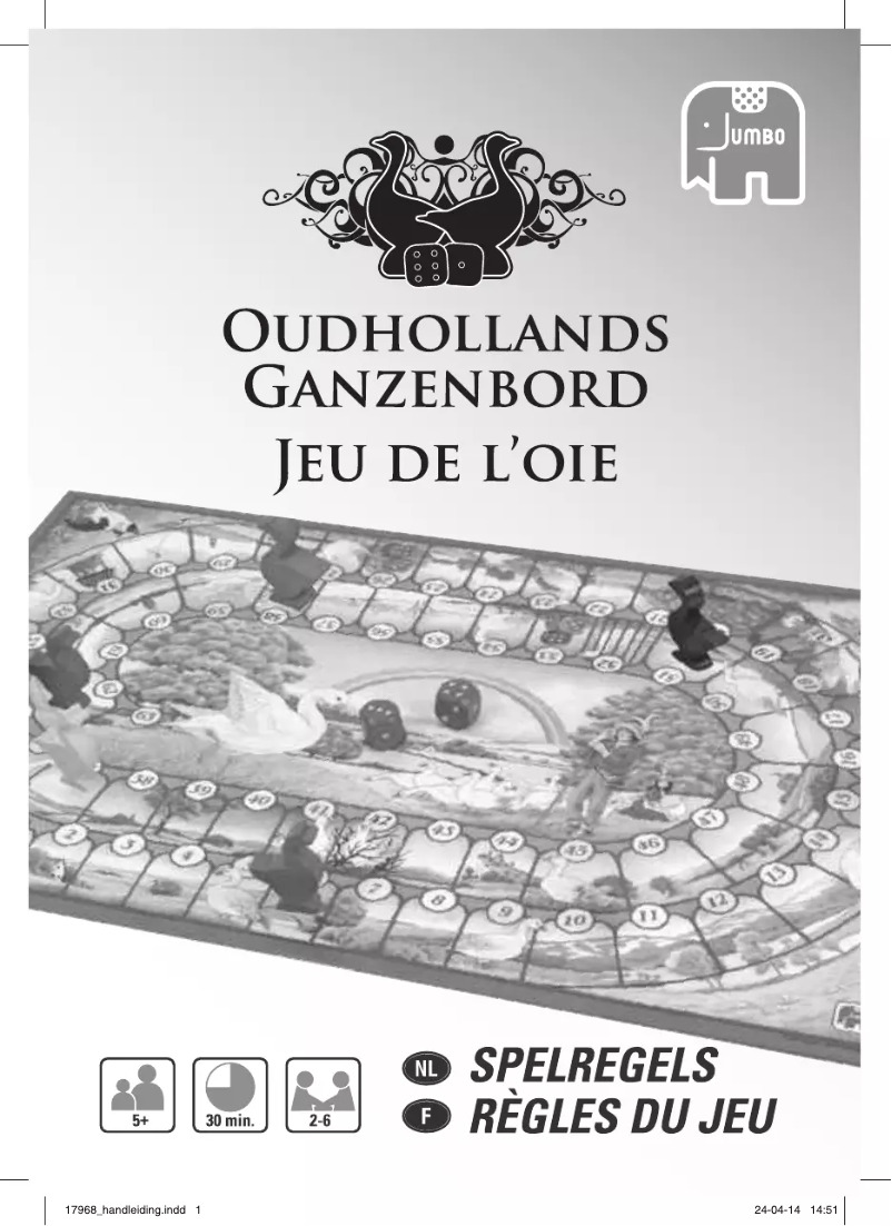 Page n°1 - Manuel utilisateur Jumbo Oudhollands Ganzenbord