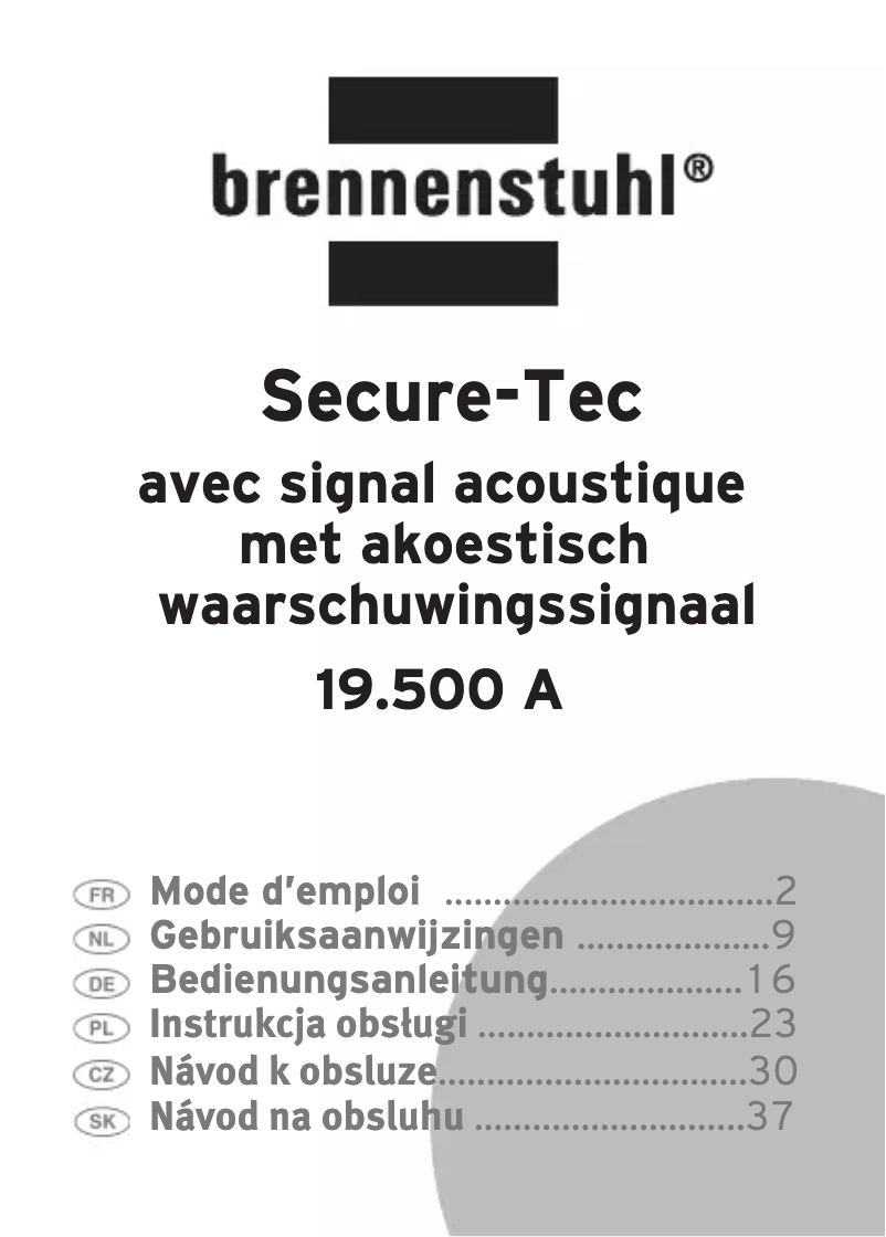 Página 1 del manual Manual de usuario Brennenstuhl Secure-Tec
