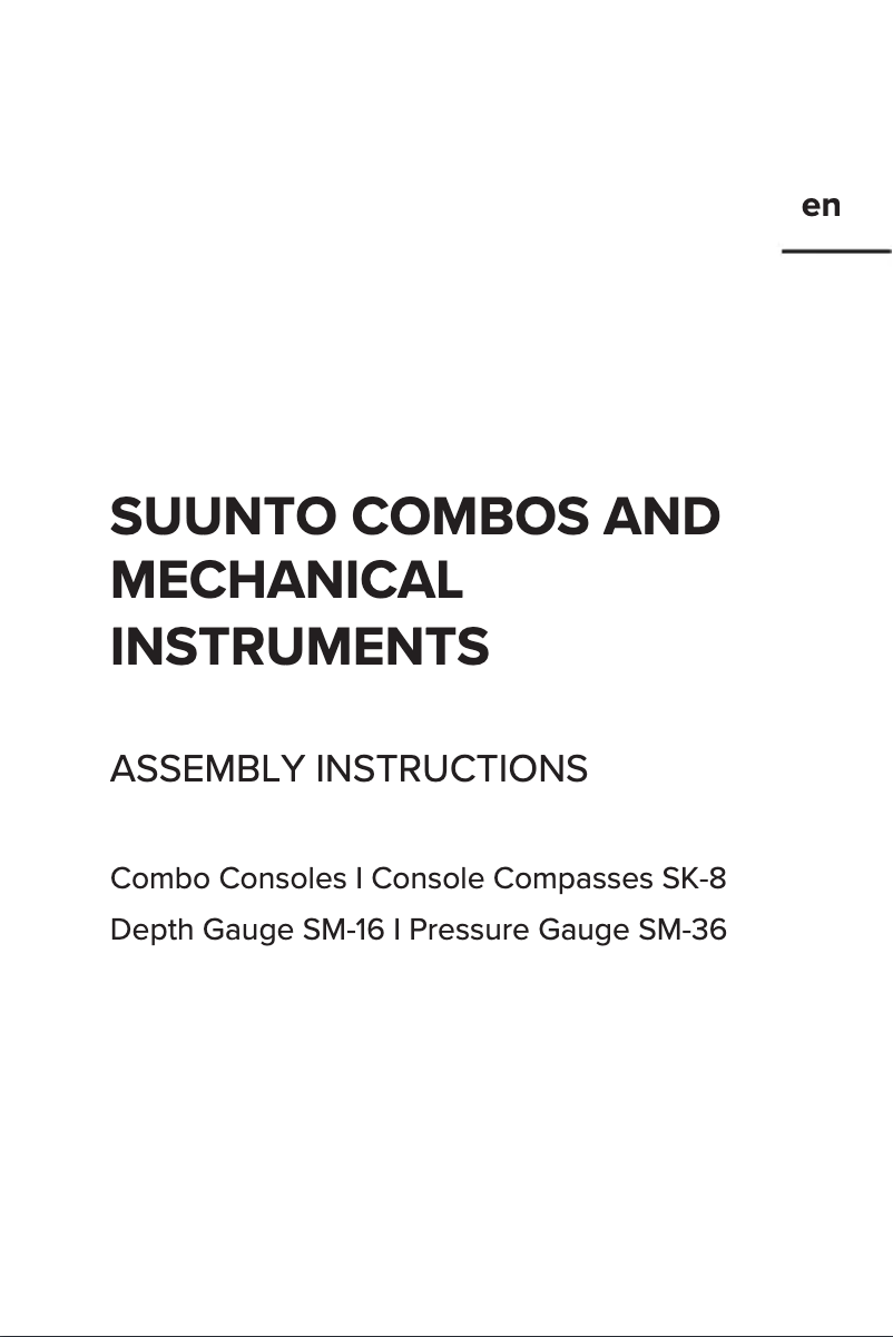 Page 1 de la notice Manuel utilisateur Suunto Combos
