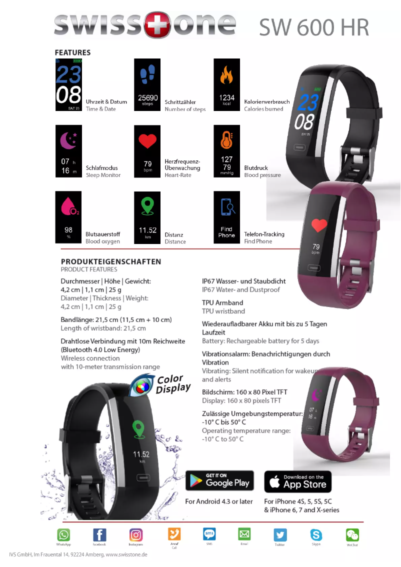 Page 1 de la notice Manuel utilisateur Swisstone SW 600 HR