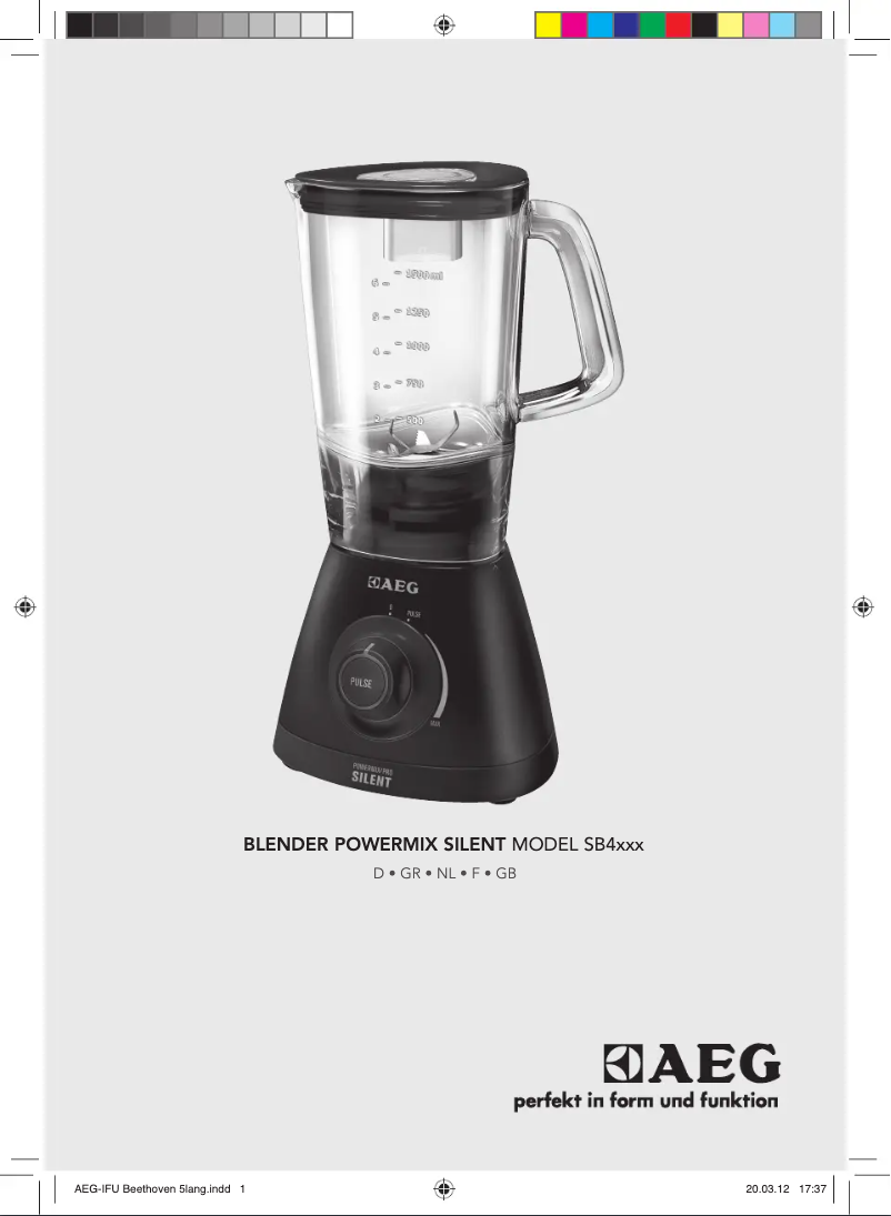 Page 1 de la notice Manuel utilisateur AEG SB4400