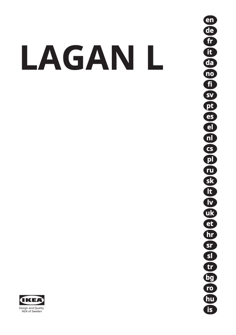 Page 1 de la notice Manuel utilisateur Ikea LAGAN 805.712.94