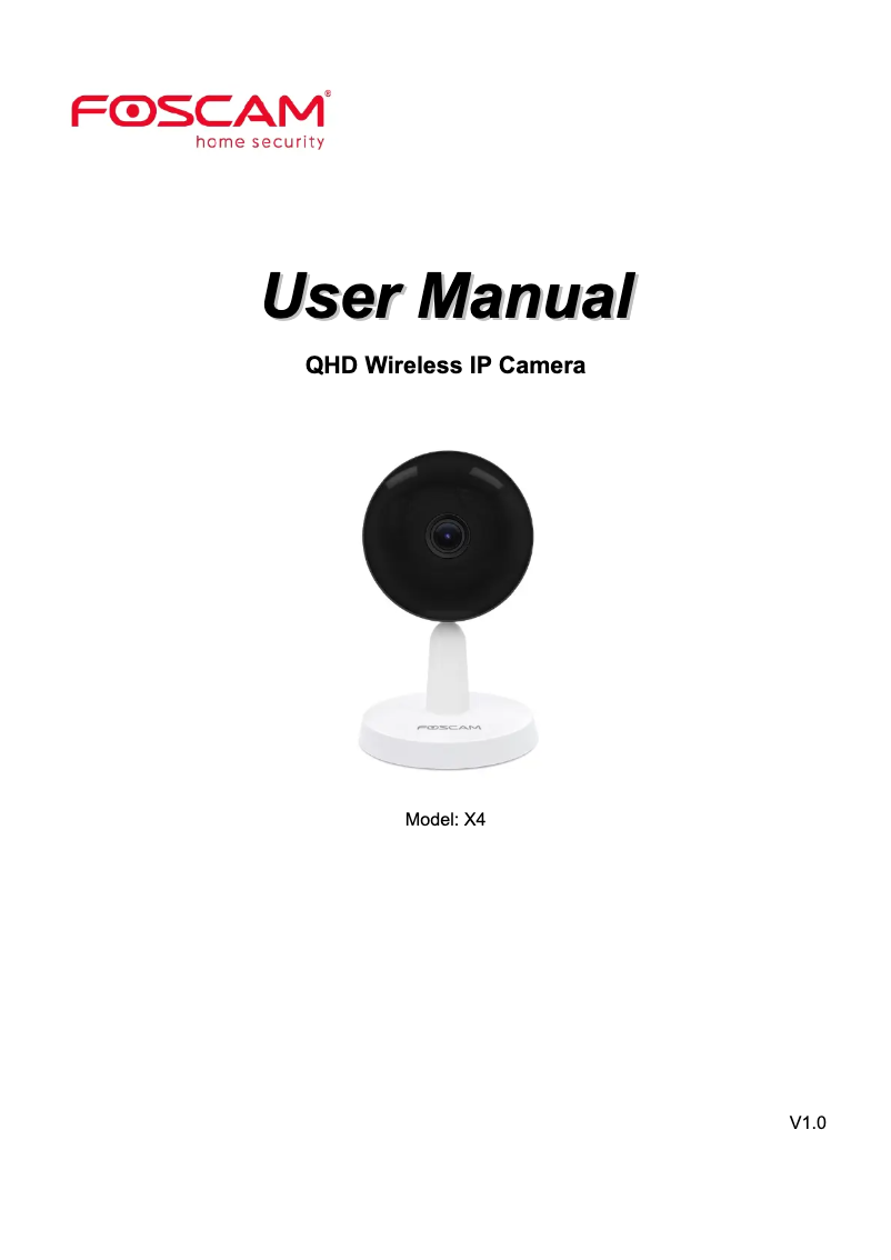 Image de la première page du manuel de l'appareil X4