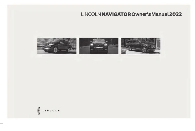 Page n°1 - Manuel utilisateur Lincoln Navigator (2022)