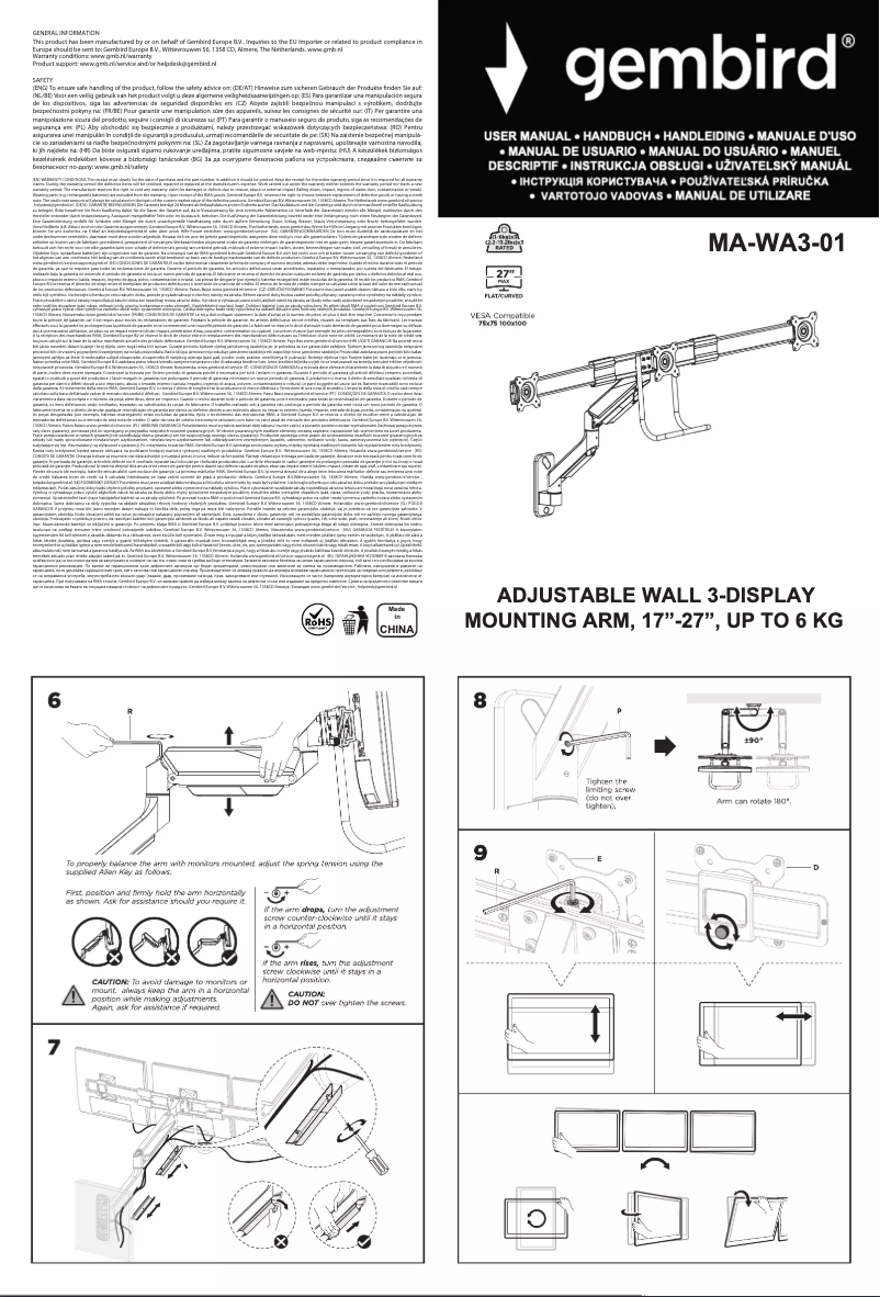 Image de la première page du manuel de l'appareil MA-WA3-01