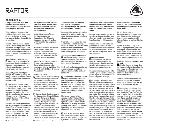 Page n°1 - Manuel utilisateur Robens Raptor