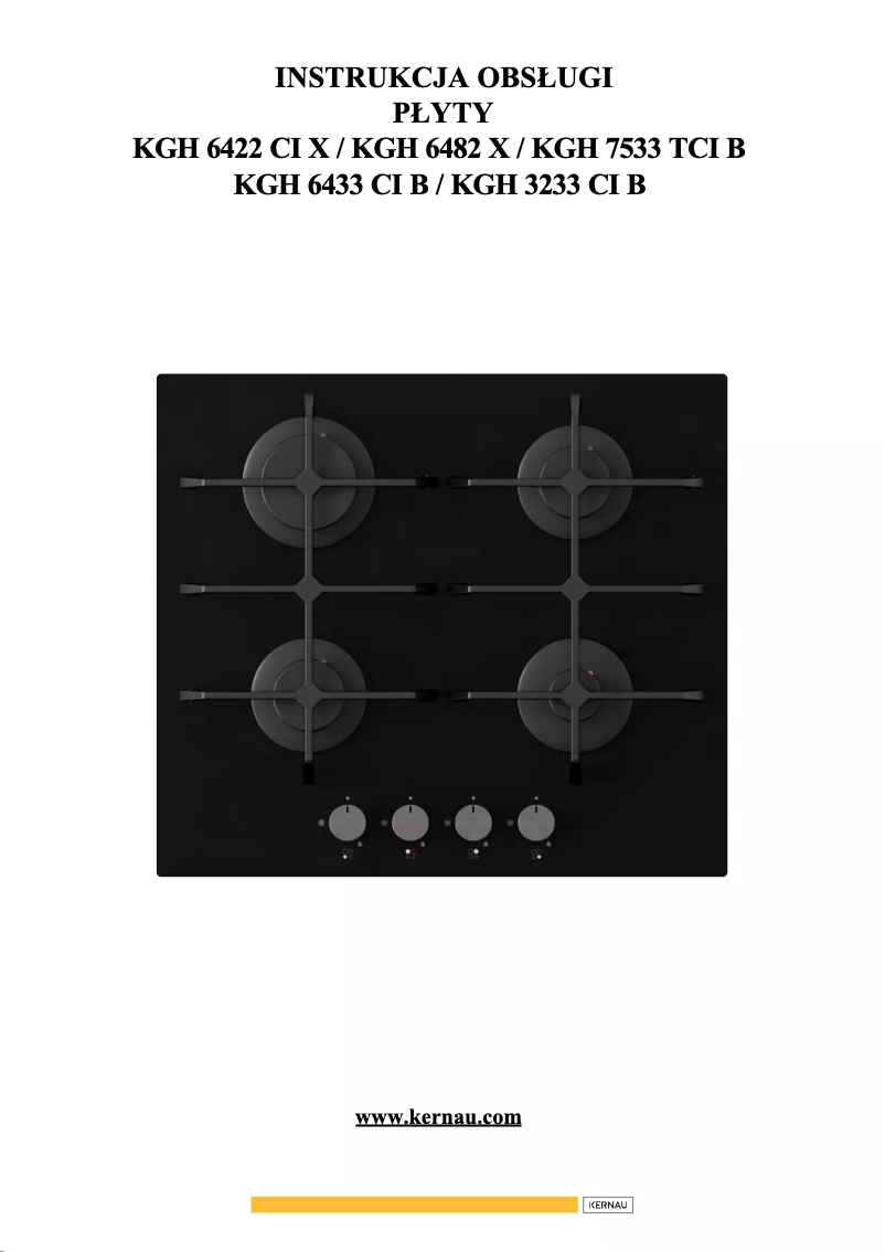 Page 1 de la notice Manuel utilisateur Kernau KGH 7511 TCI X