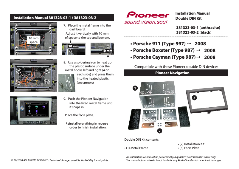 Page n°1 - Manuel utilisateur Pioneer 381323-03-1