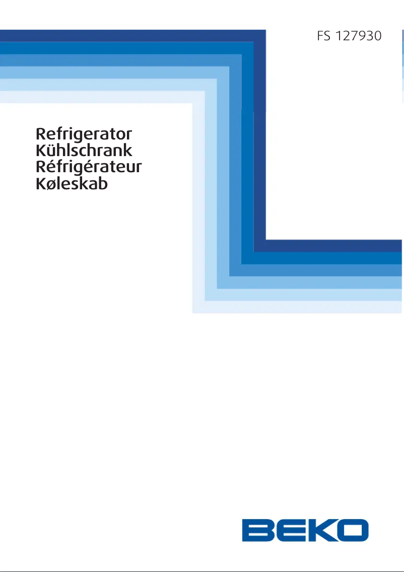 Page 1 de la notice Manuel utilisateur Beko FS 127930