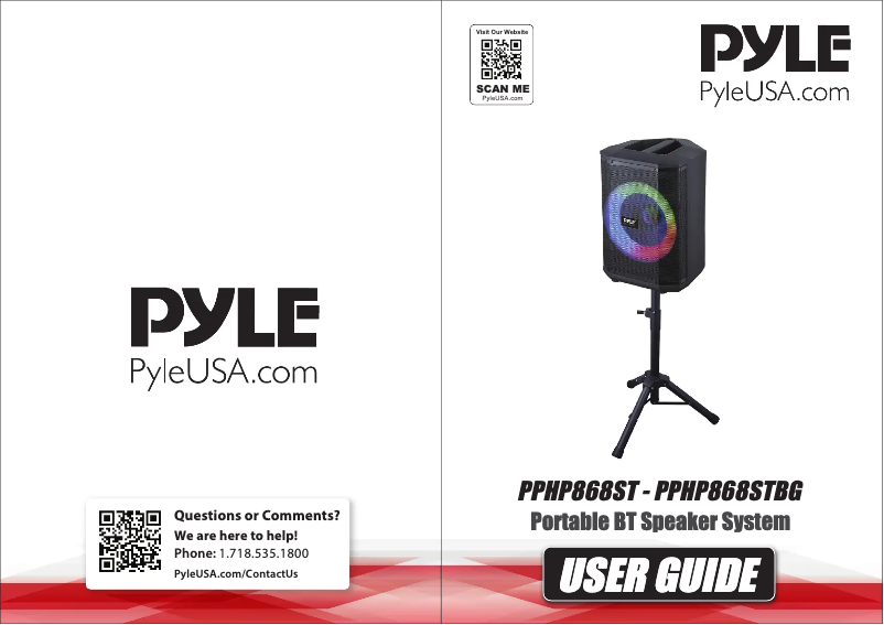 Page 1 de la notice Manuel utilisateur Pyle PPHP868ST