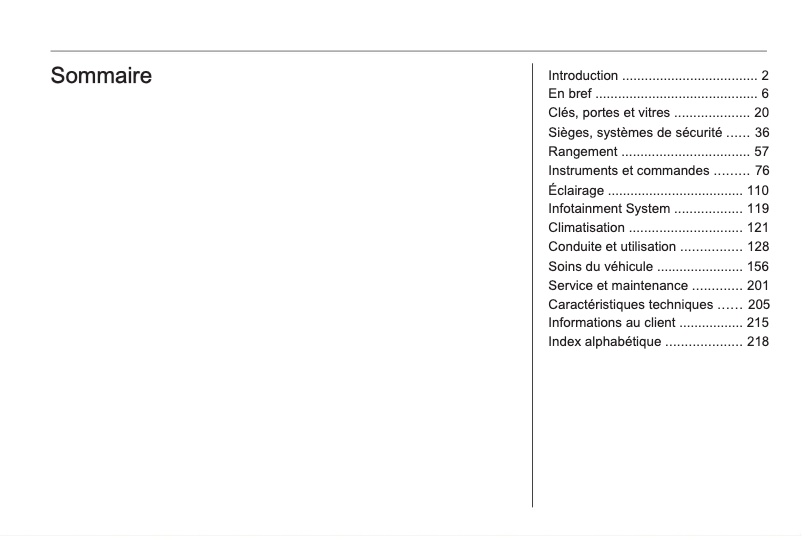 Page 1 de la notice Manuel utilisateur Opel Antara (2010)