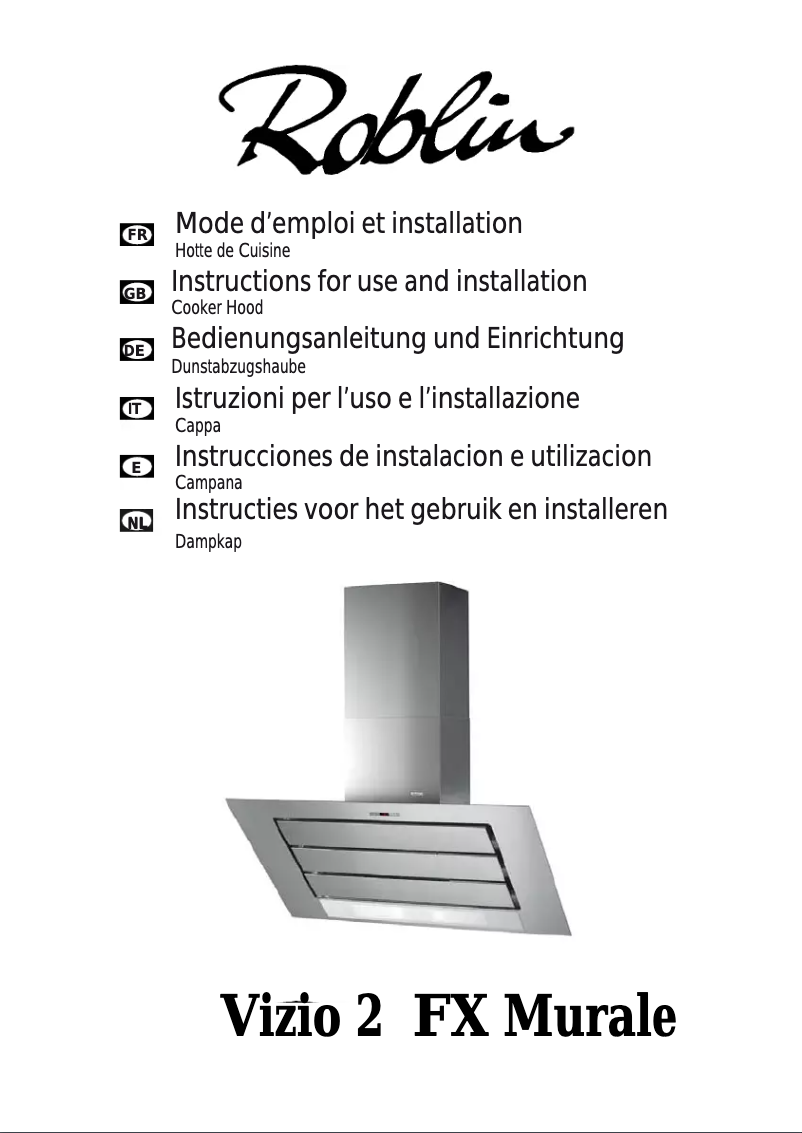 Page 1 de la notice Manuel utilisateur Roblin Vizio/3 FX 900