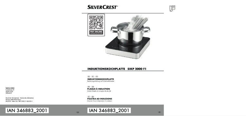 Page n°1 - Manuel utilisateur SilverCrest SIKP 2000 F1
